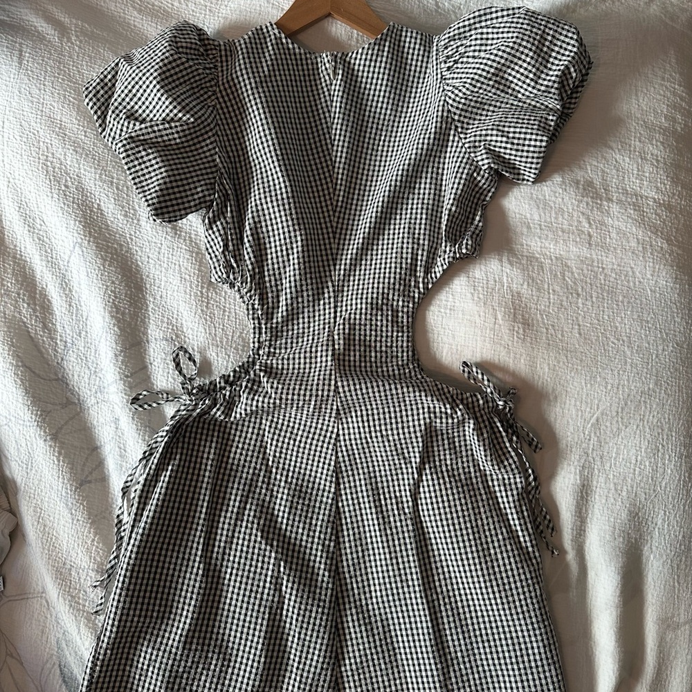 OAK + FORT Black and White Checkered Dress - Picture 4 of 5